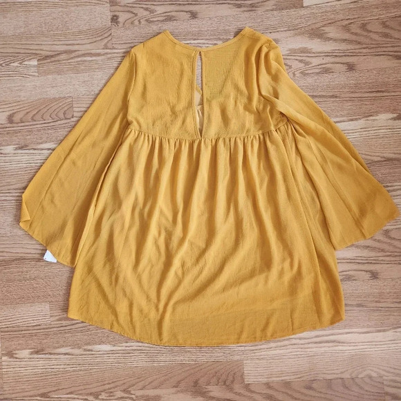 NWT The Impeccable Pig Mustard Mini Dress, Size M. - Picture 6 of 9
